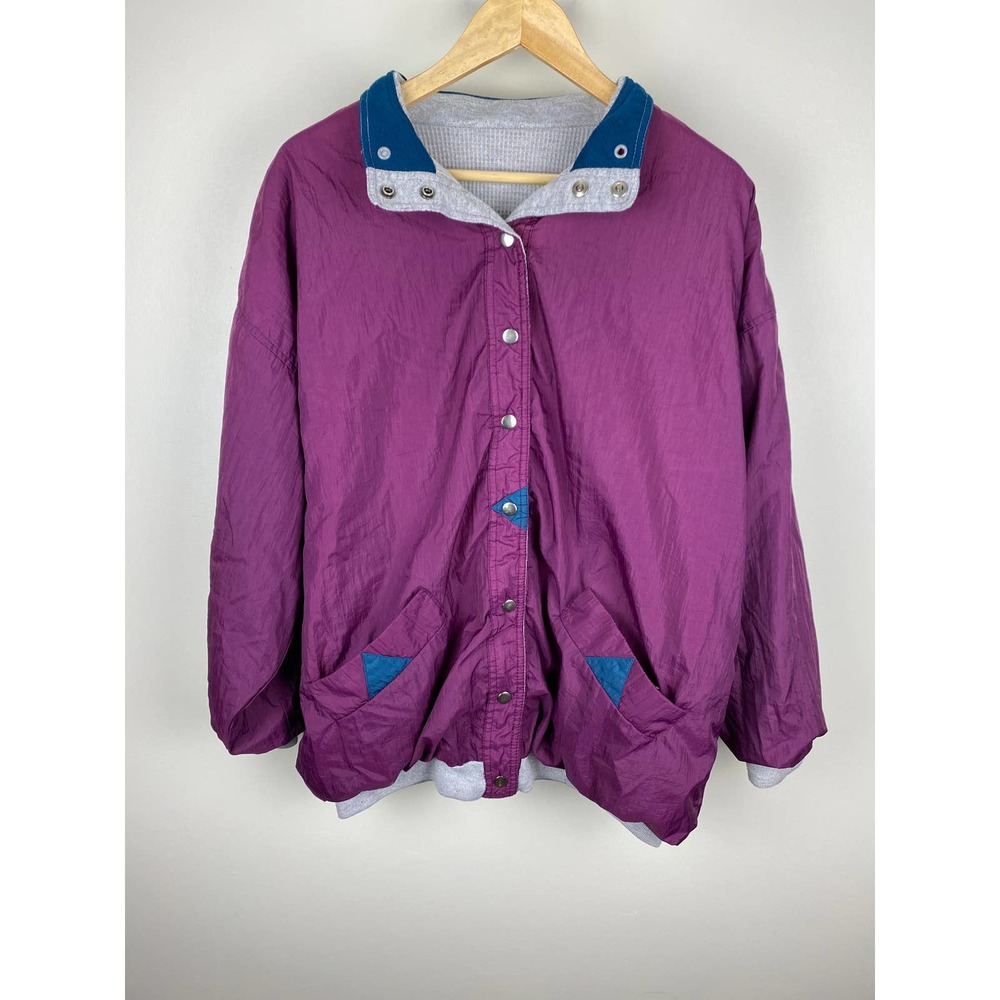 Retro Reversible 90s Triangle Color Block Vintage… - image 2